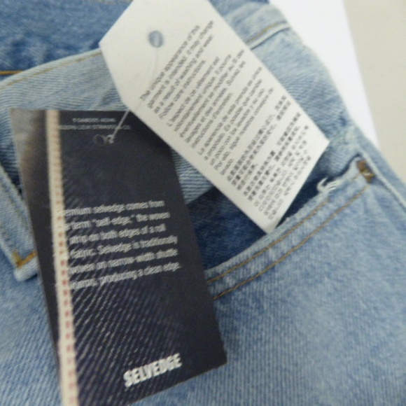 NWT LEVIS 501CT DENIM SELVAGE distressed button fly JEANS 28 X 32 - Picture 2 of 8